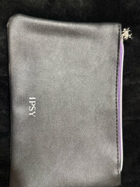 ipsy Black Pouch with Purple Trim